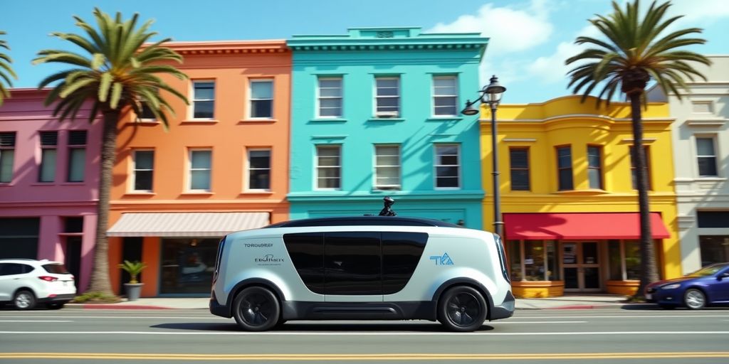 Self-driving car on a San Francisco street.